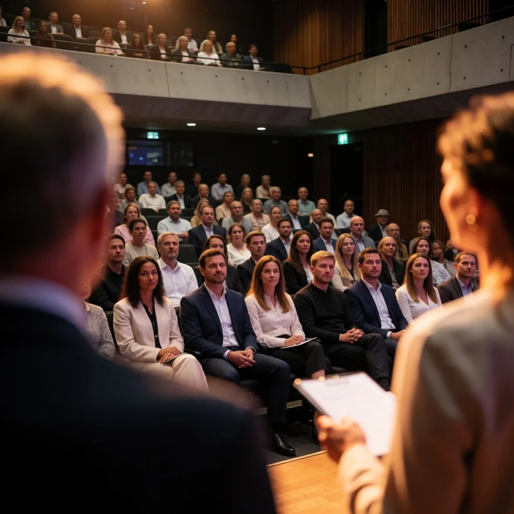 Diverse audience at a Sydney blockchain event