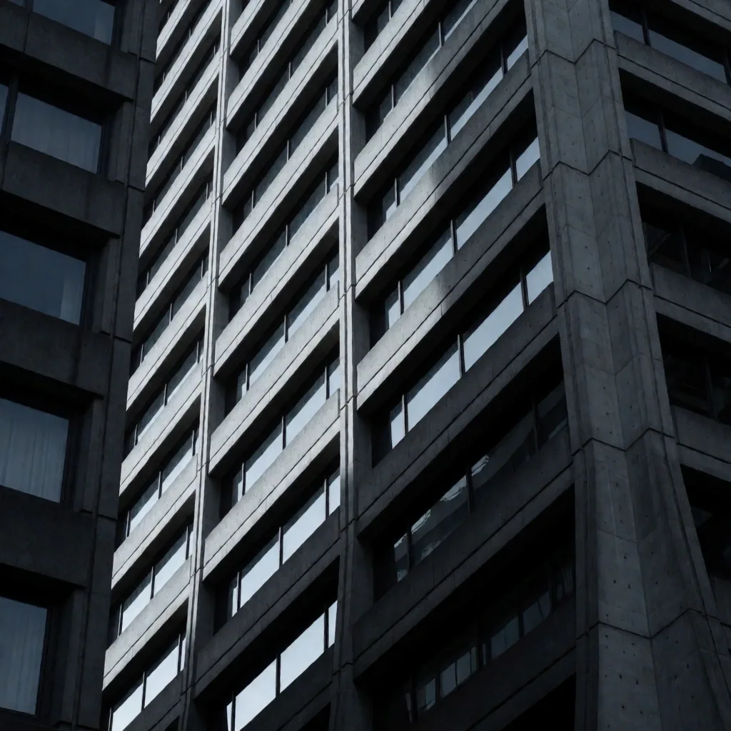 Sydney brutalist architecture at dawn