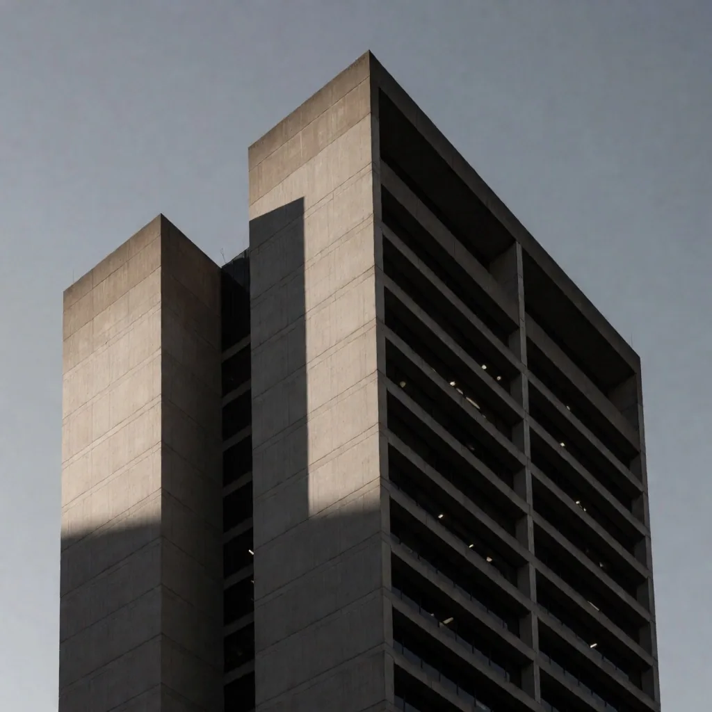 Sydney brutalist architecture at dawn